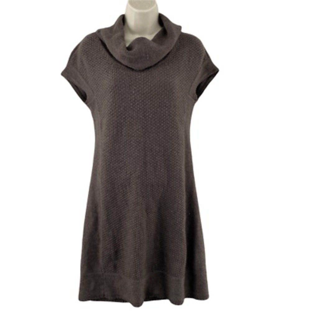Classiques Entier Sweater Dress Womens XS Brown 100% Merino Wool Cable Knit